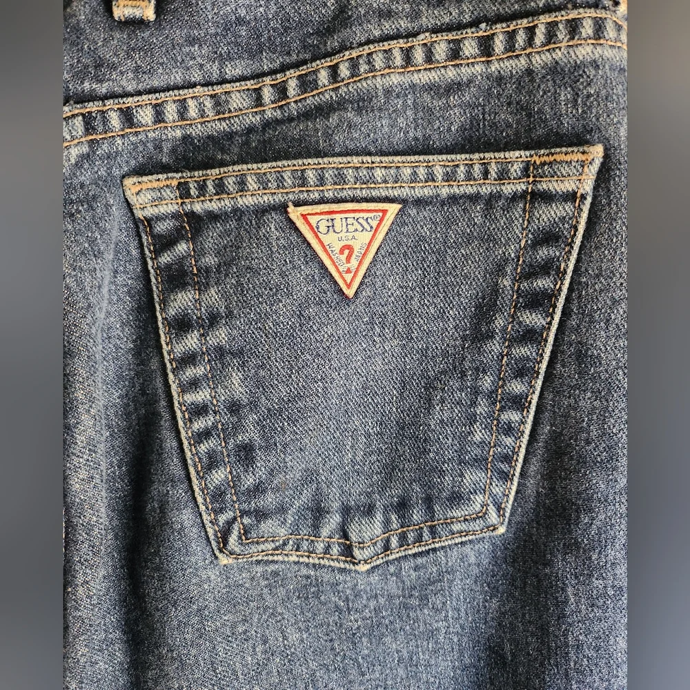 Vintage 1980s Guess by George Marciano Blue Jeans Size 32 - Picture 3 of 5
